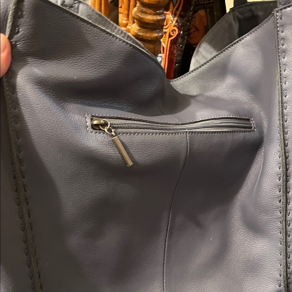 The Sak Blue Leather Tote Bag - Picture 3 of 5